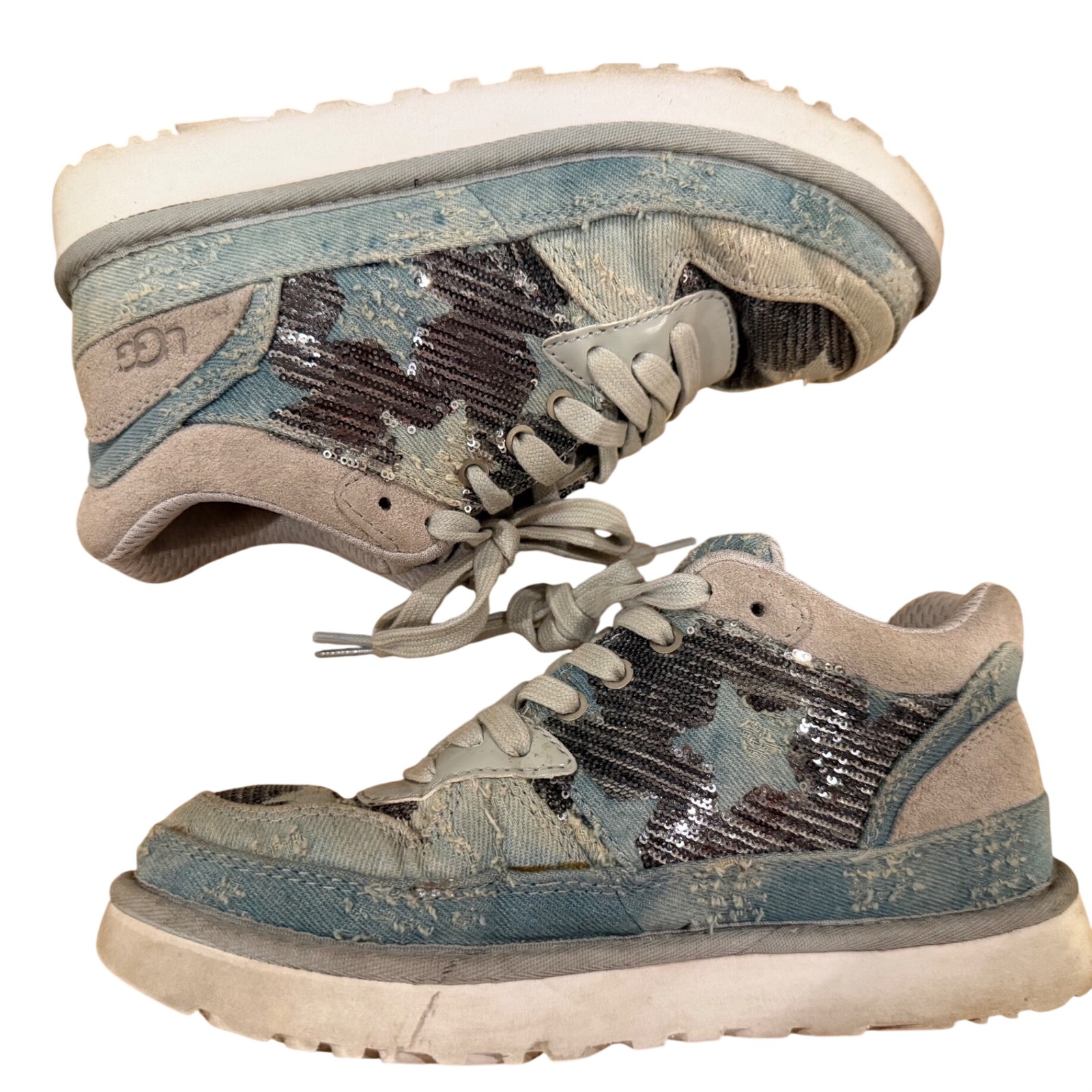 Ugg Denim Sequin Star Platforms